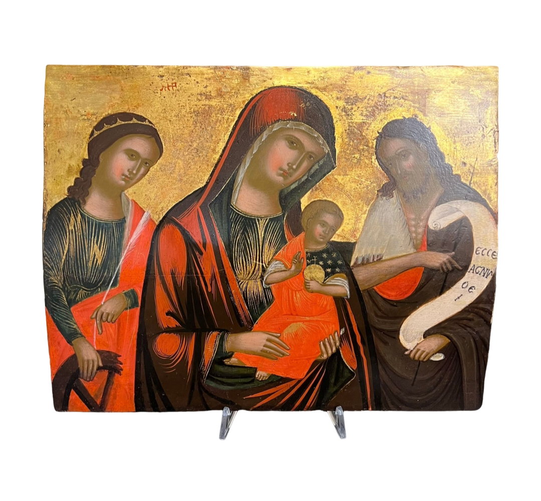 Sacra conversazione entre la Virgen con el Niño, Santa Catalina y San Juan Bautista